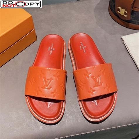 louis vuitton orange slides|louis vuitton slides on sale.